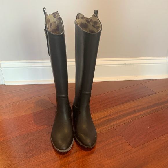 Sam Edelman black rain boot riding boot - Picture 3 of 6